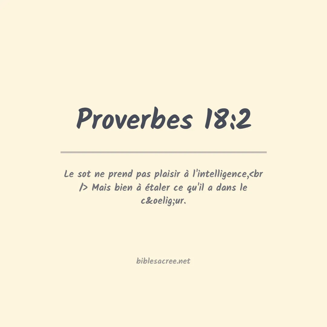 Proverbes - 18:2