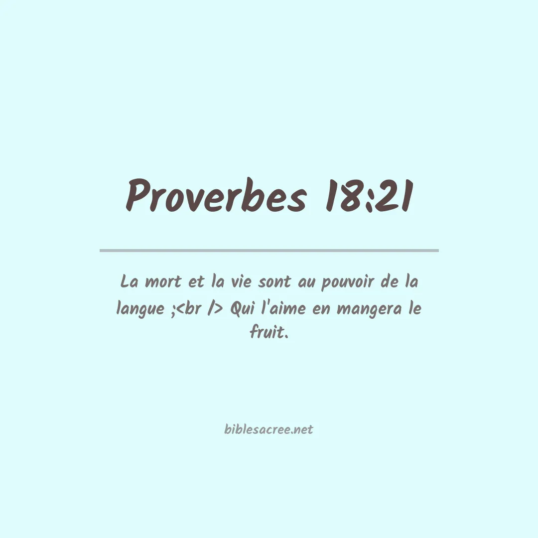 Proverbes - 18:21