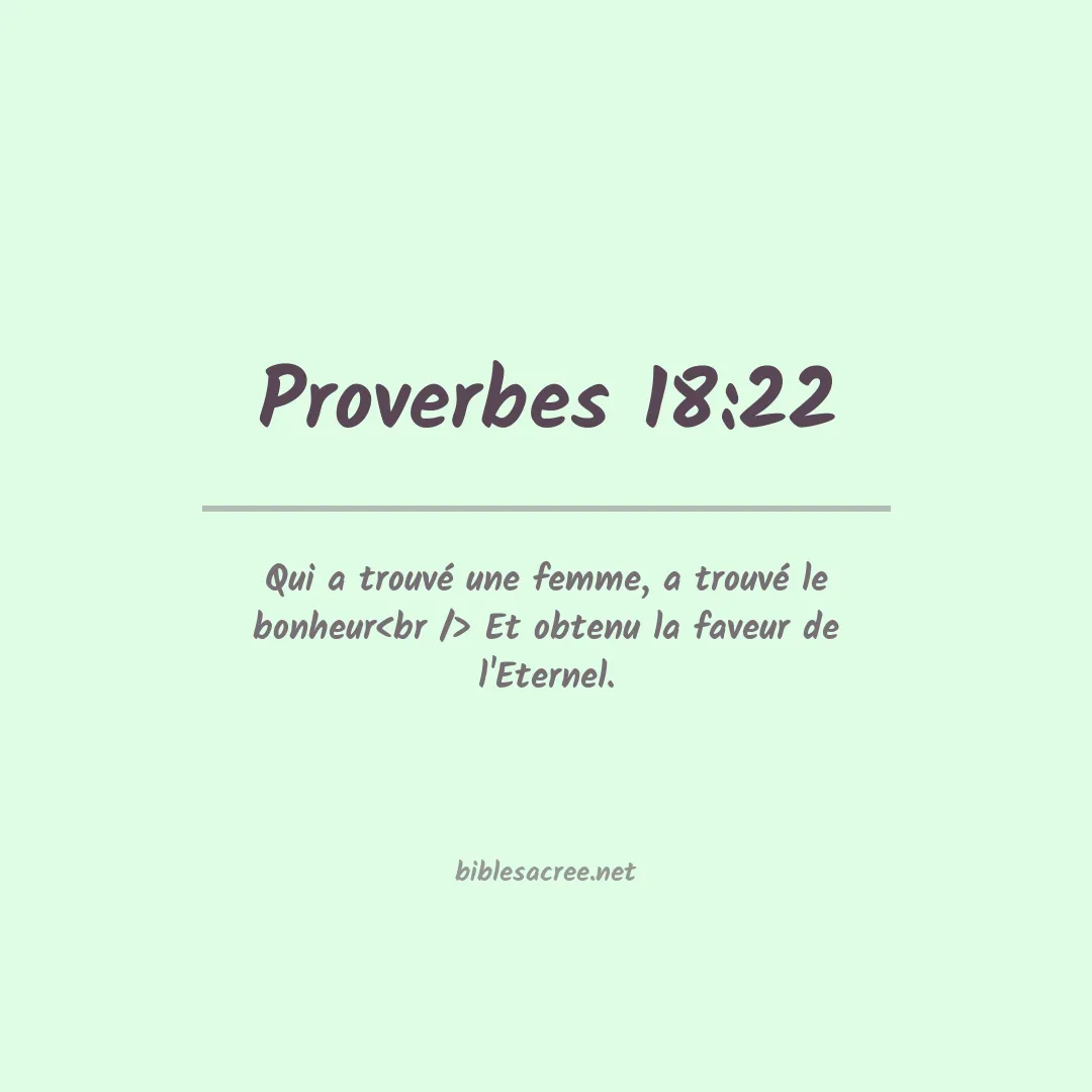 Proverbes - 18:22