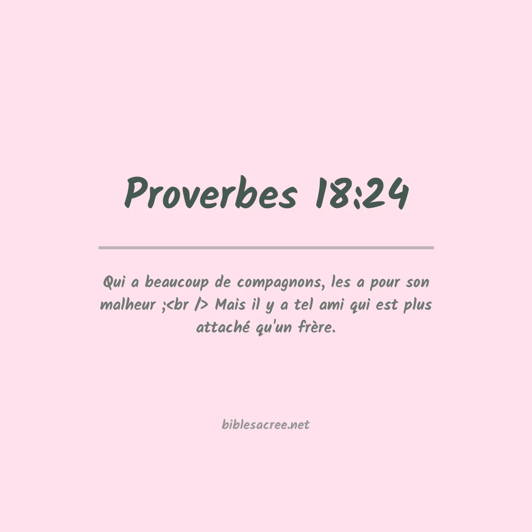 Proverbes - 18:24
