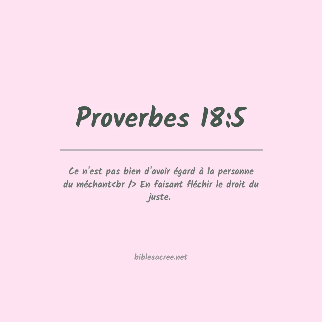 Proverbes - 18:5