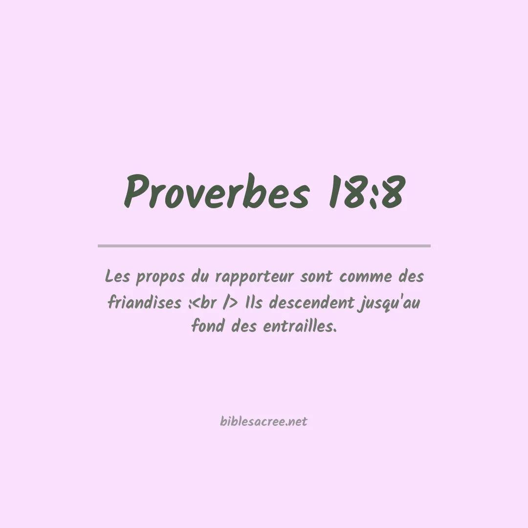 Proverbes - 18:8