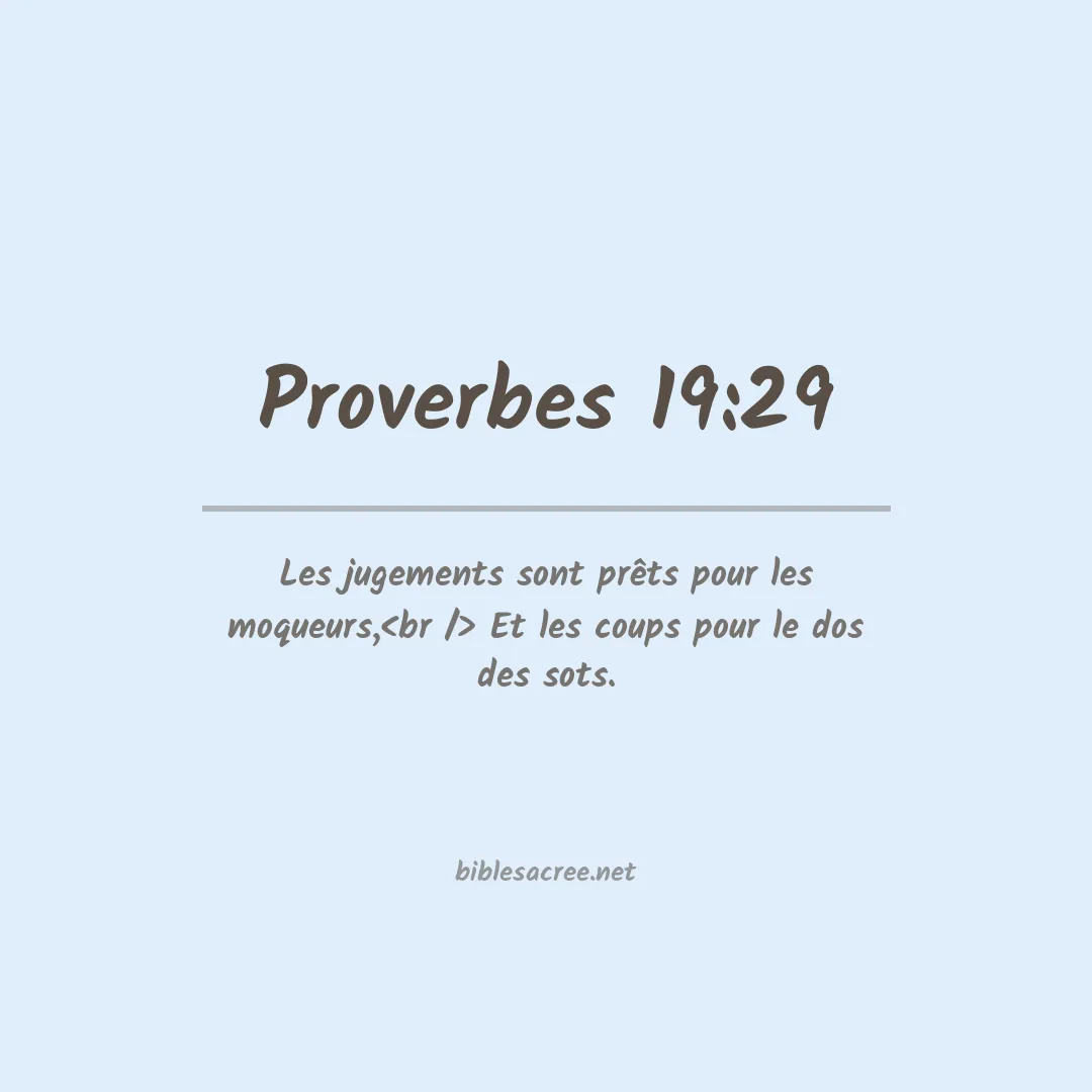Proverbes - 19:29