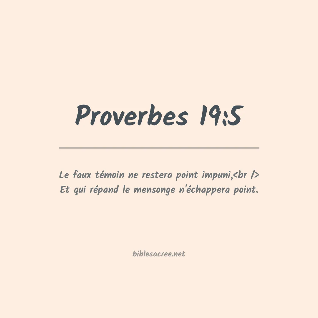 Proverbes - 19:5