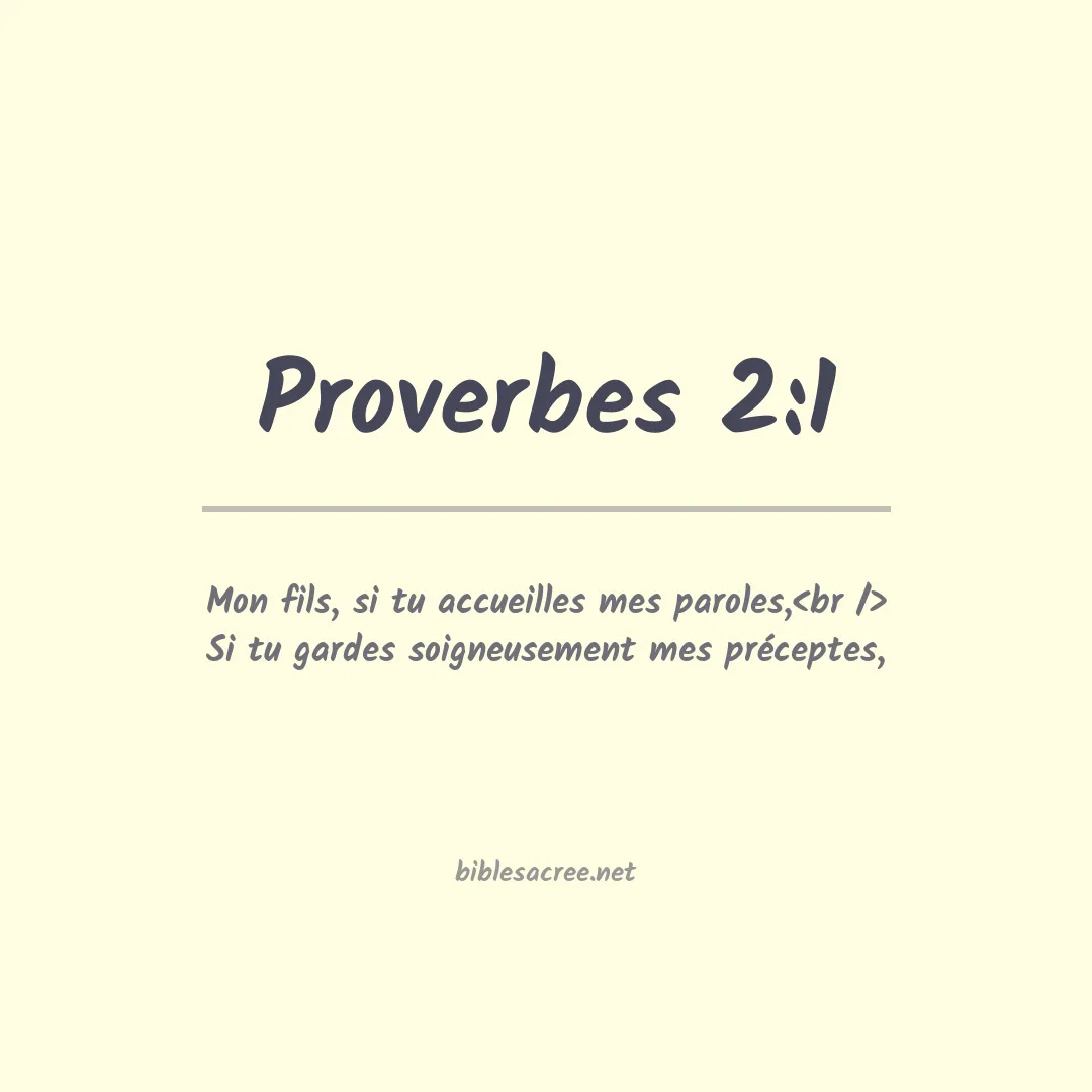 Proverbes - 2:1