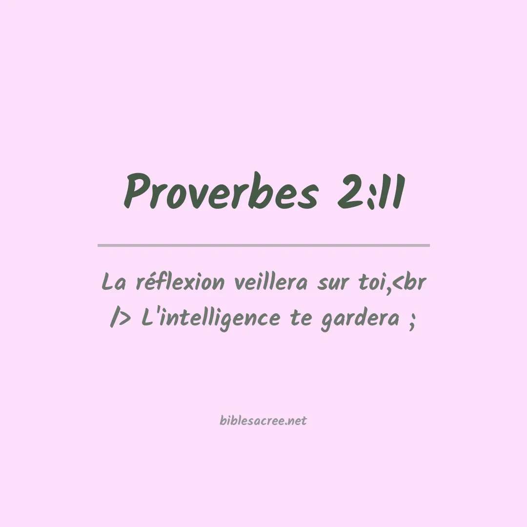 Proverbes - 2:11