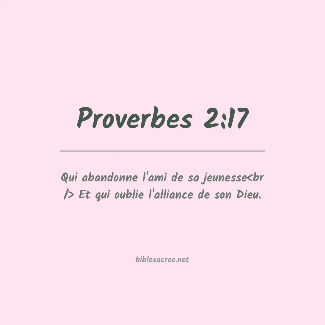 Proverbes - 2:17