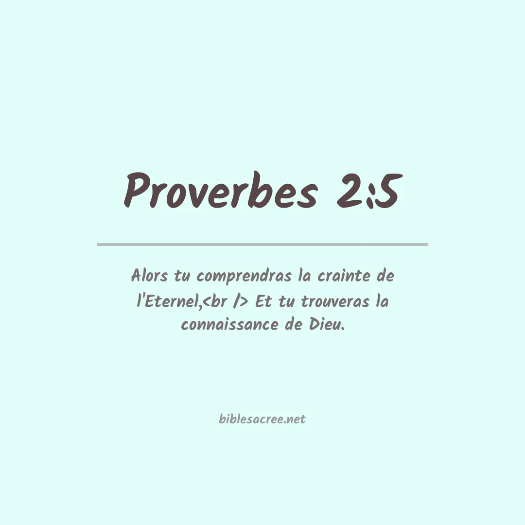 Proverbes - 2:5