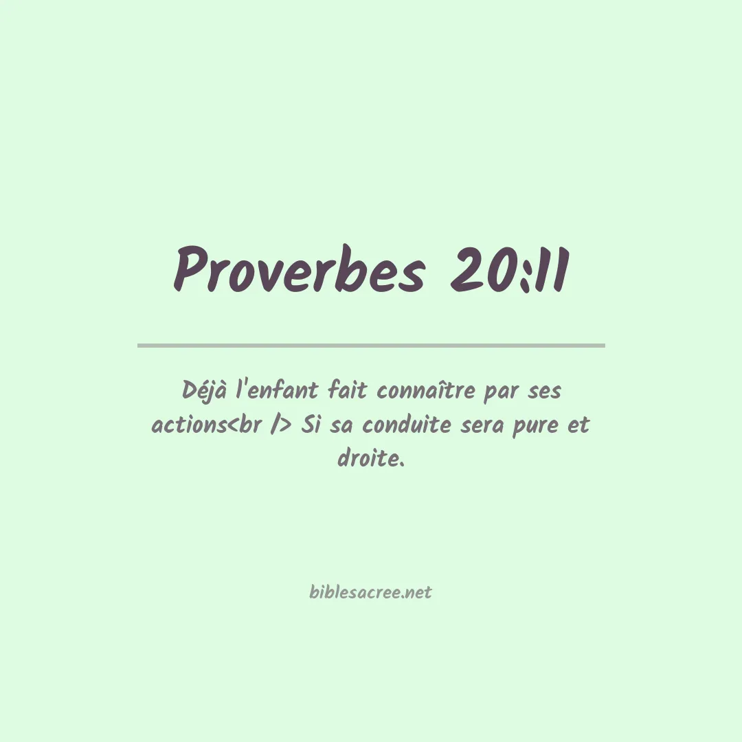 Proverbes - 20:11
