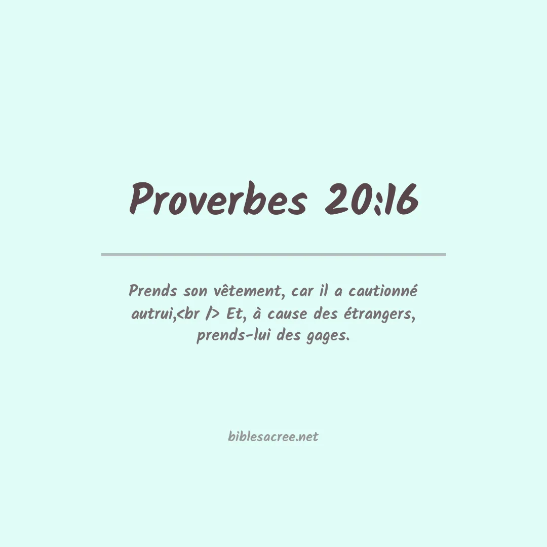 Proverbes - 20:16