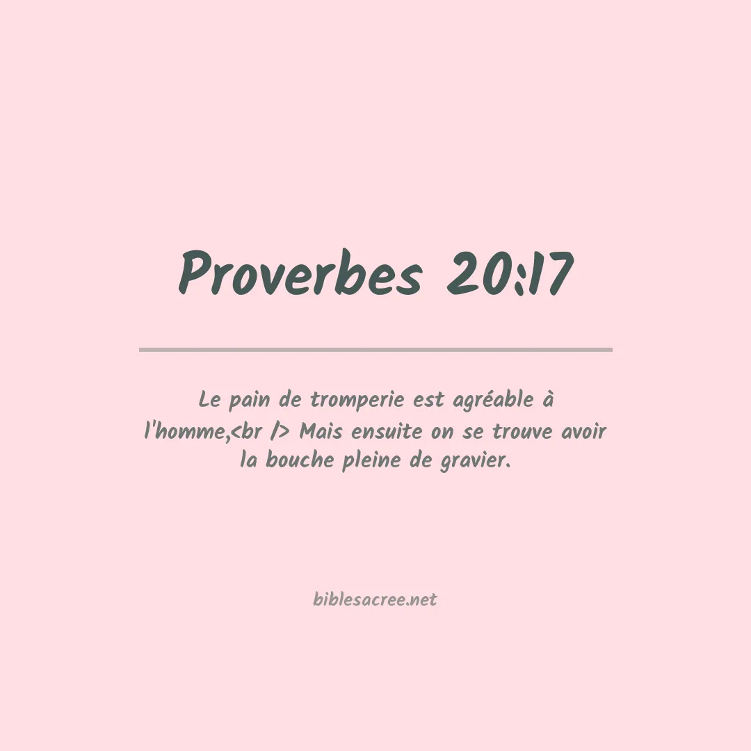 Proverbes - 20:17