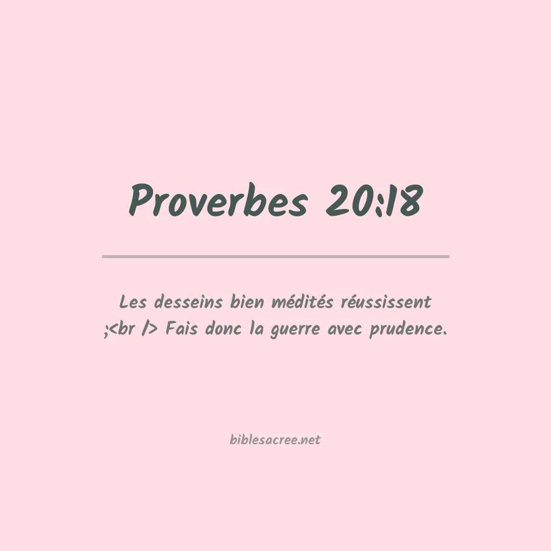 Proverbes - 20:18