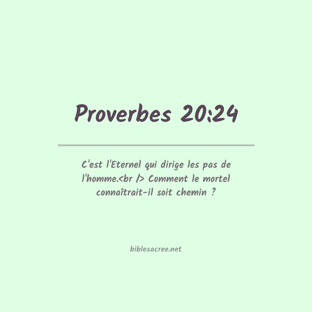 Proverbes - 20:24