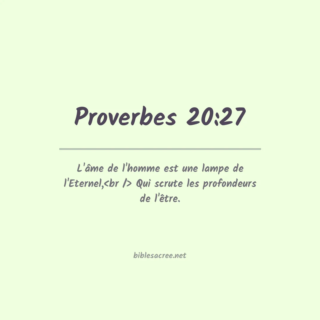 Proverbes - 20:27