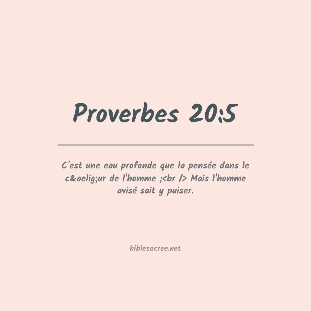 Proverbes - 20:5