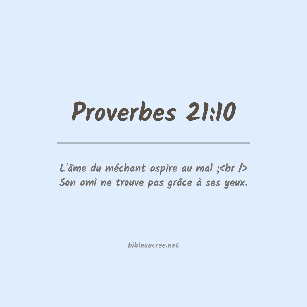 Proverbes - 21:10