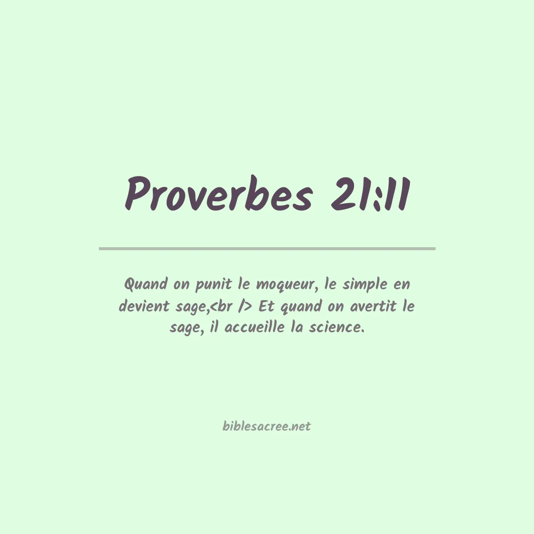 Proverbes - 21:11
