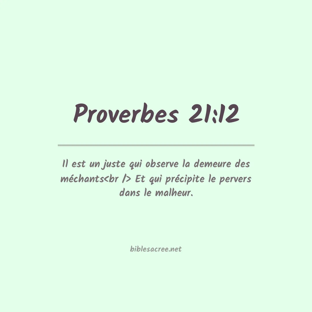 Proverbes - 21:12