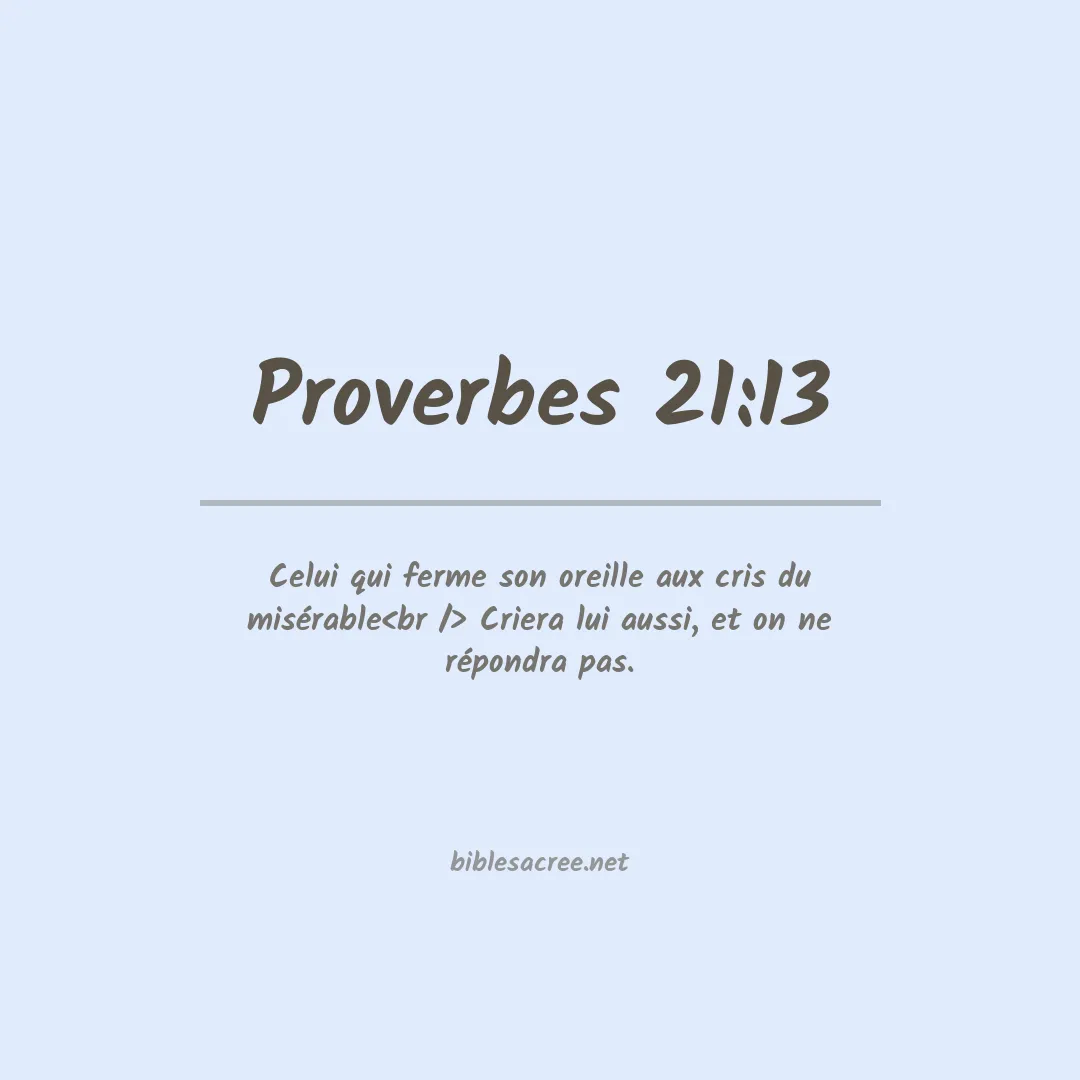 Proverbes - 21:13