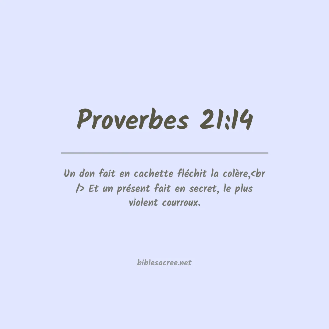 Proverbes - 21:14