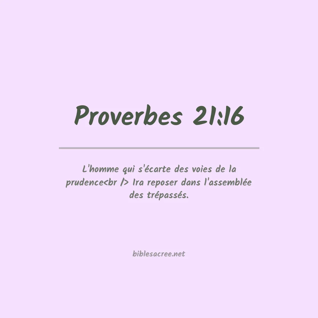 Proverbes - 21:16