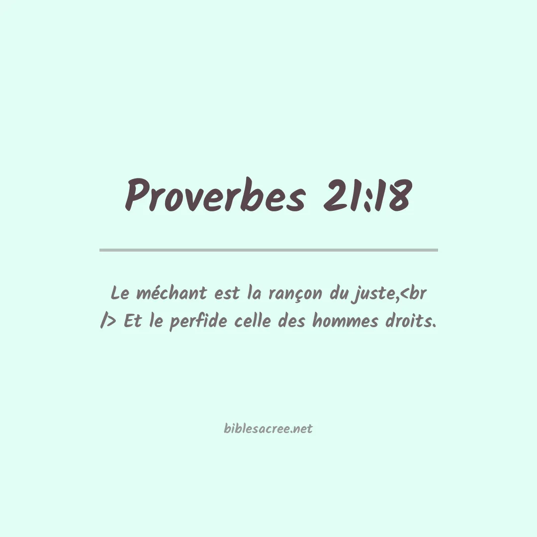 Proverbes - 21:18