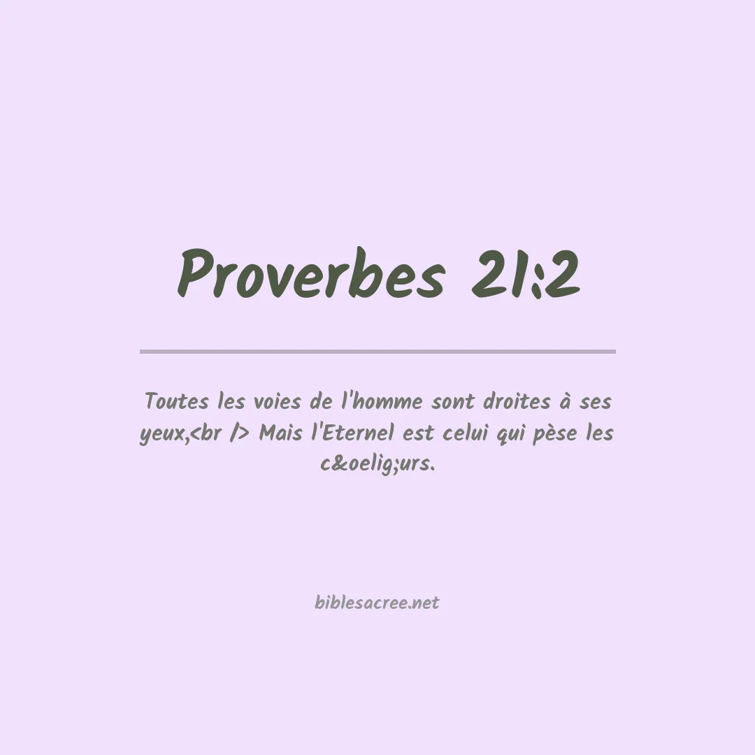 Proverbes - 21:2