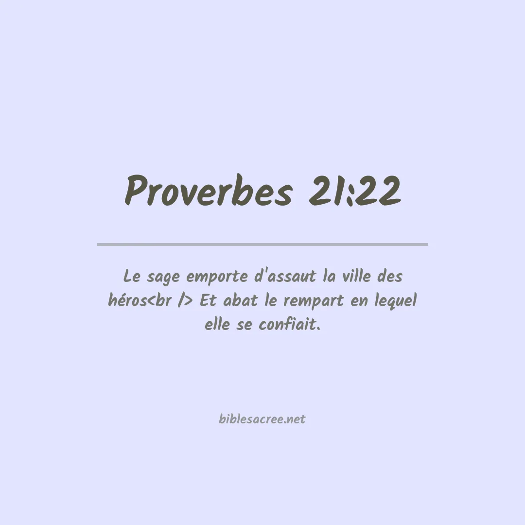 Proverbes - 21:22