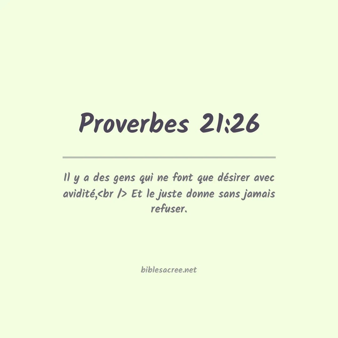 Proverbes - 21:26