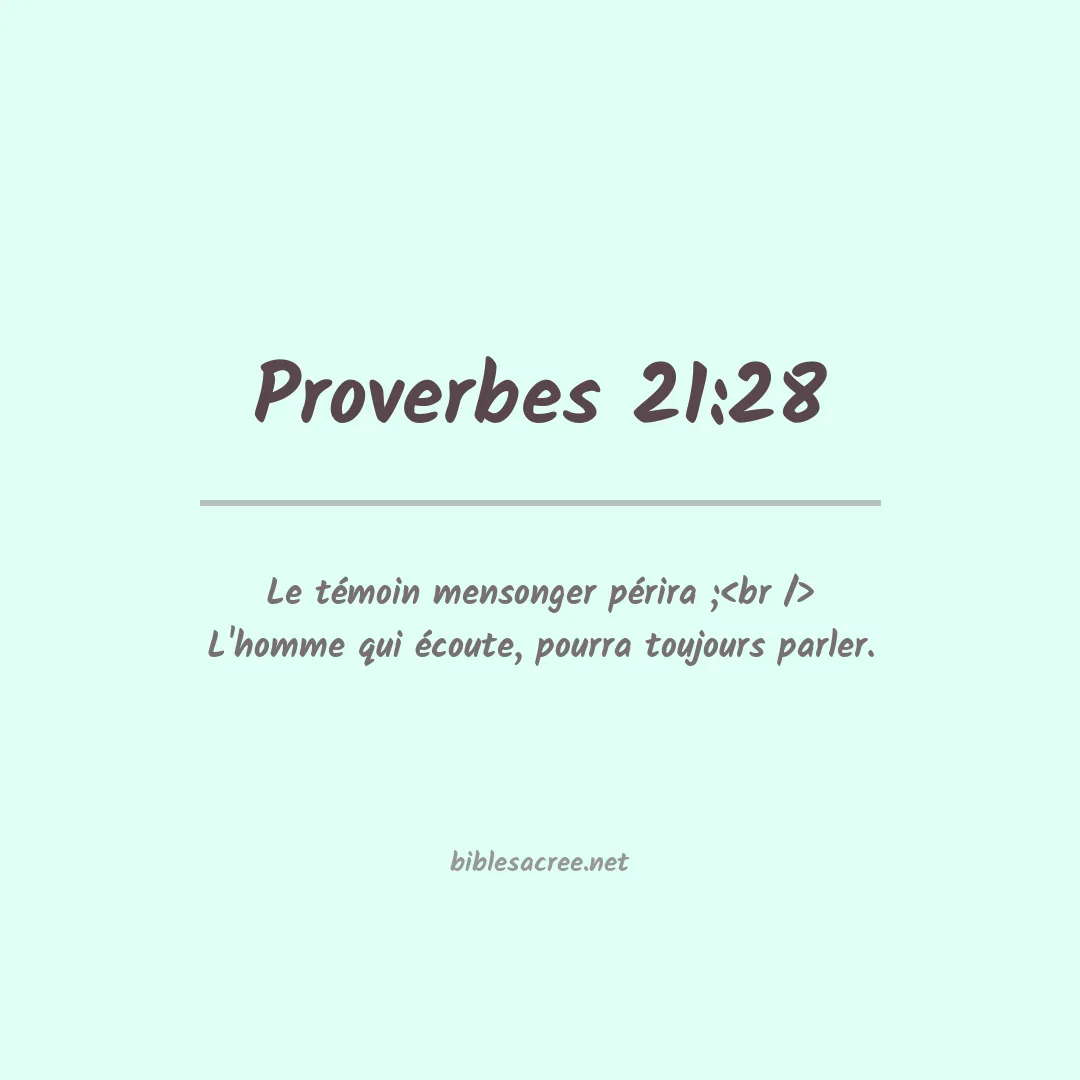 Proverbes - 21:28