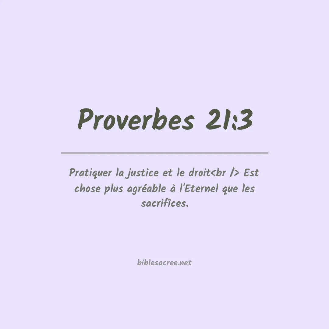 Proverbes - 21:3