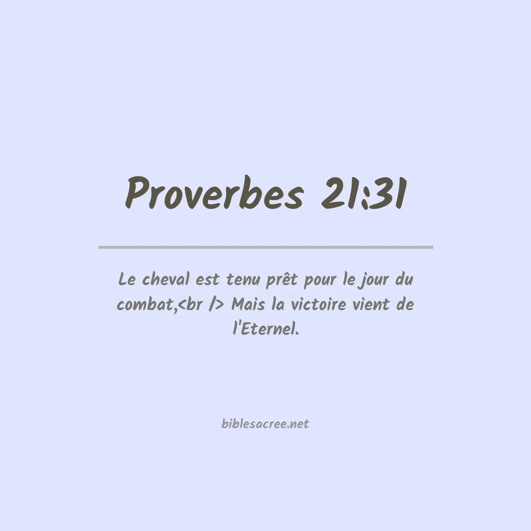 Proverbes - 21:31