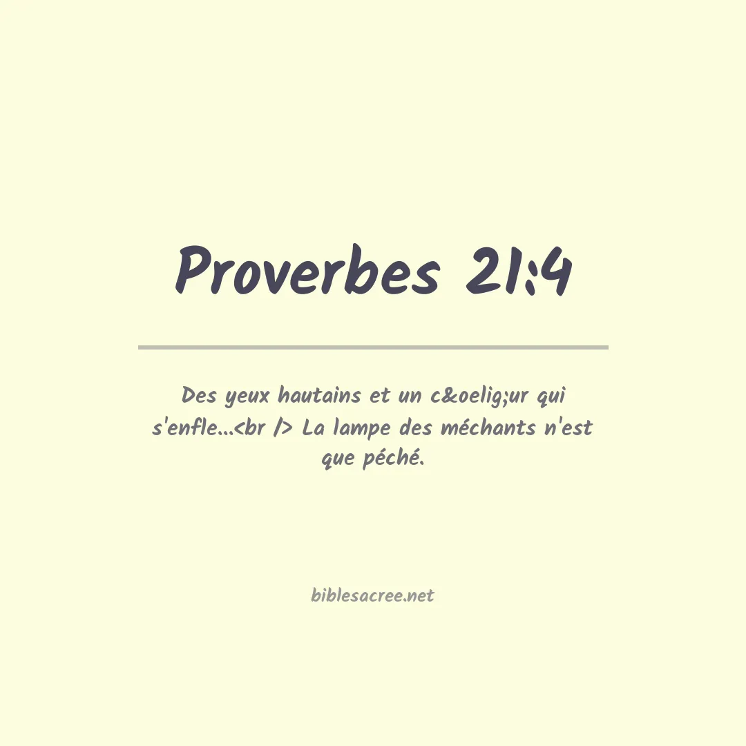 Proverbes - 21:4