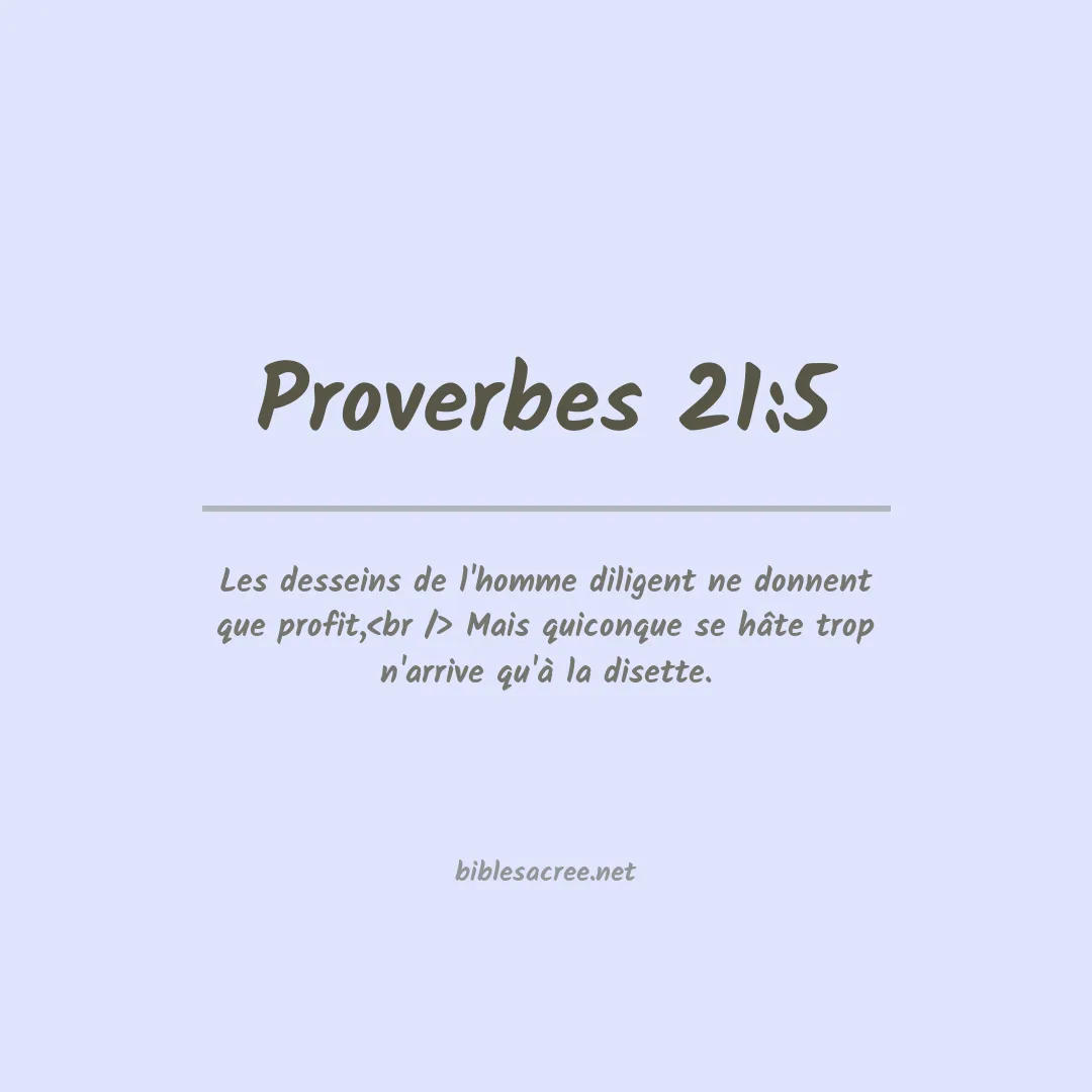 Proverbes - 21:5