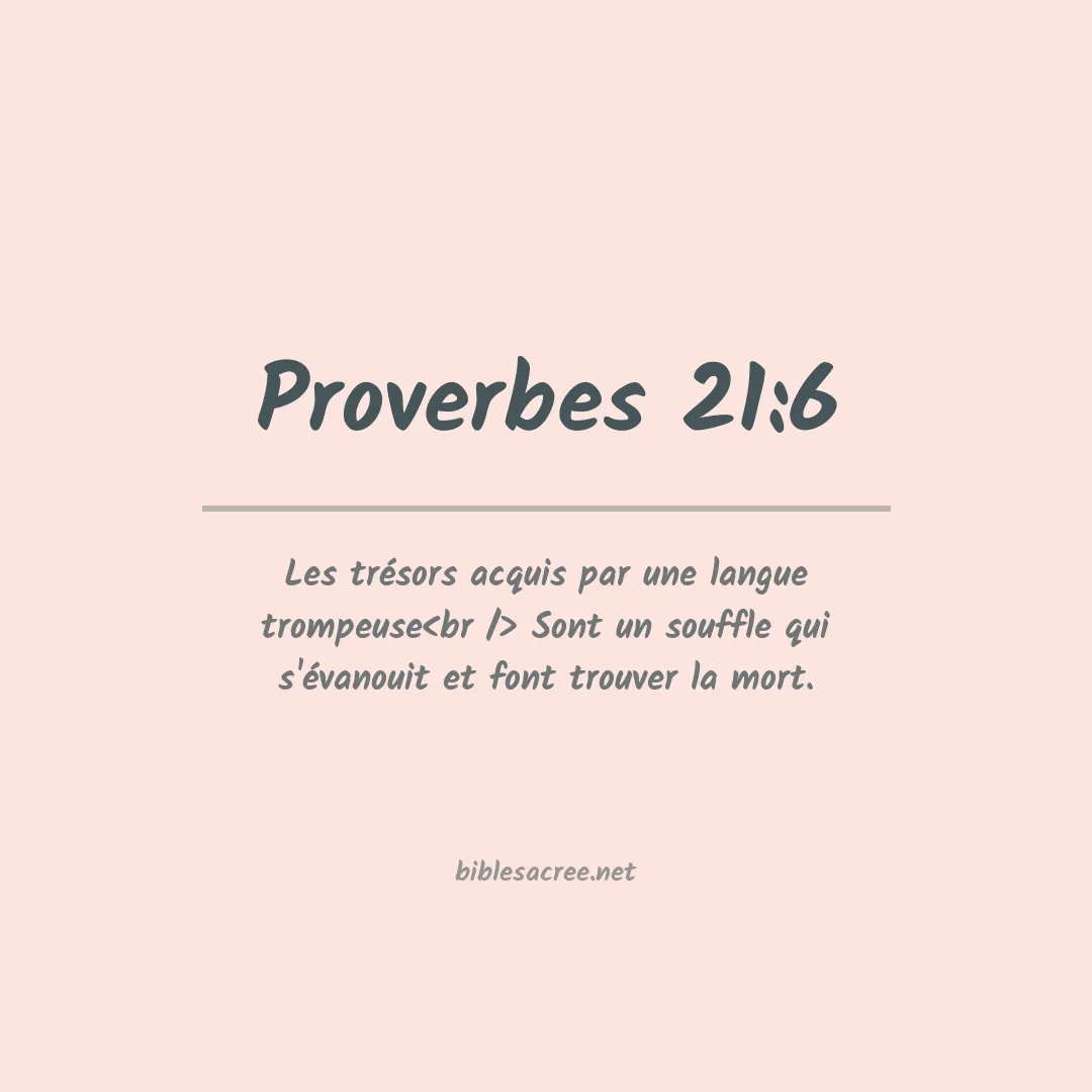 Proverbes - 21:6