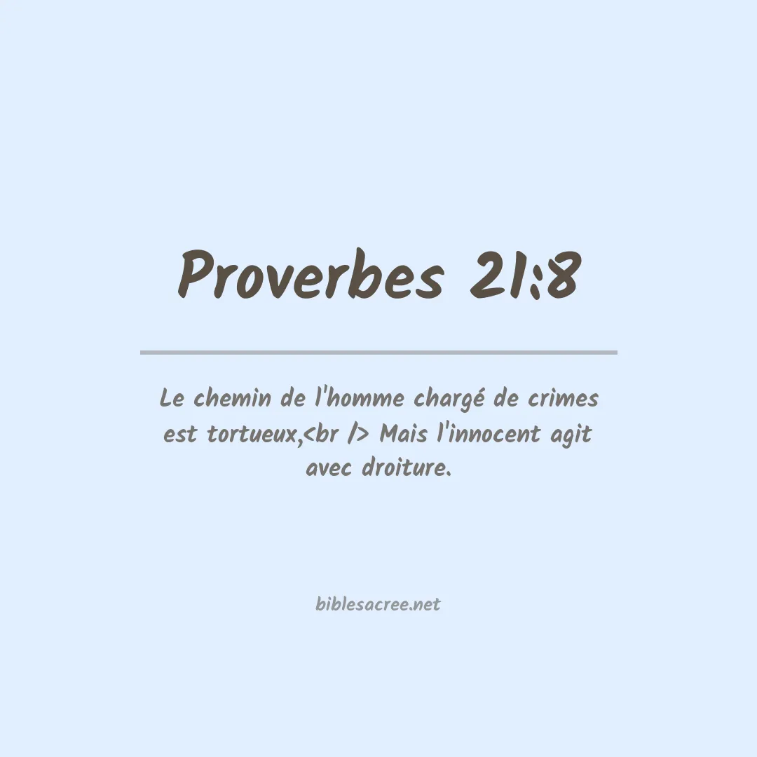 Proverbes - 21:8
