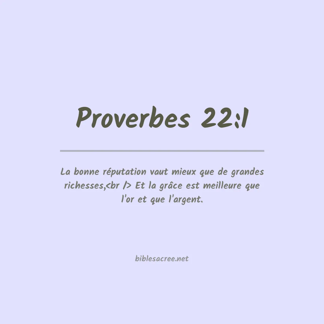 Proverbes - 22:1