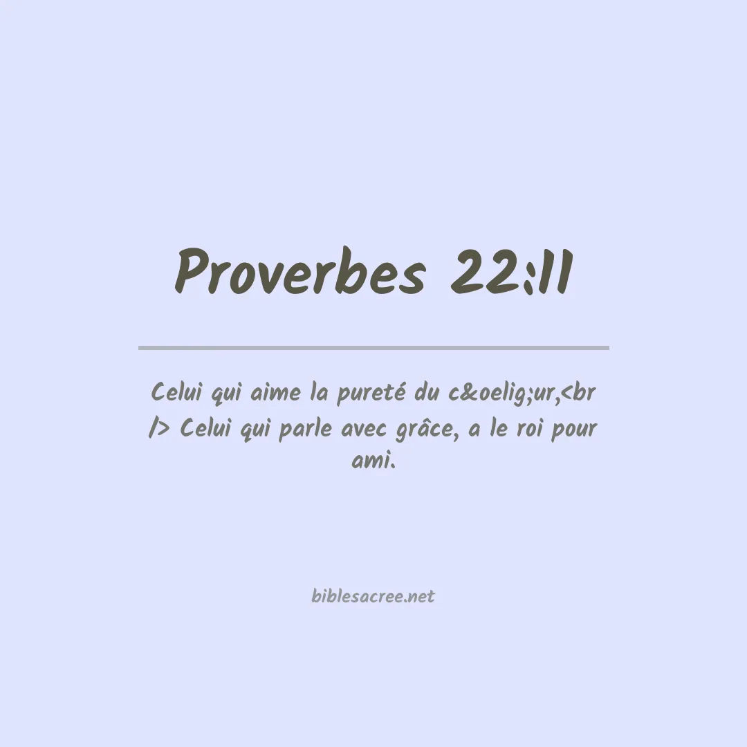 Proverbes - 22:11