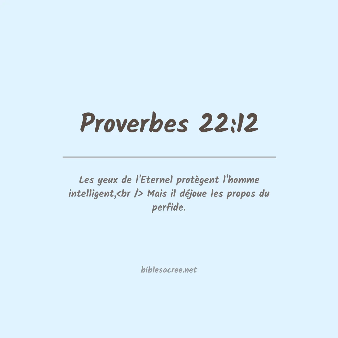 Proverbes - 22:12