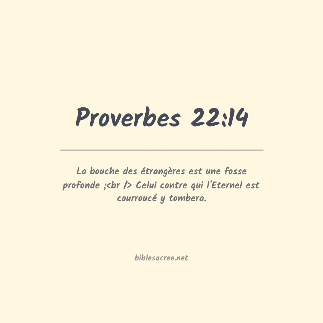 Proverbes - 22:14
