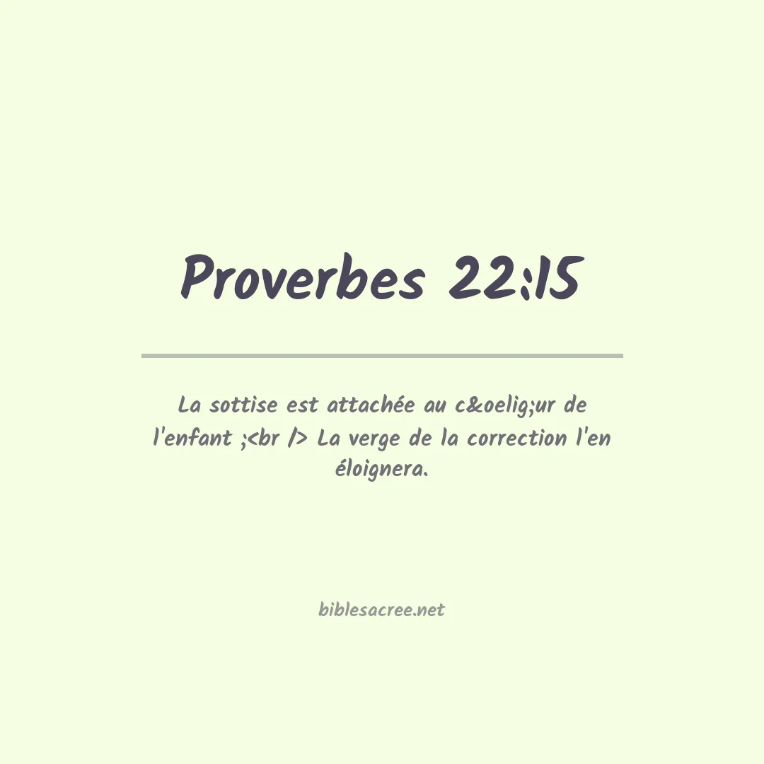 Proverbes - 22:15