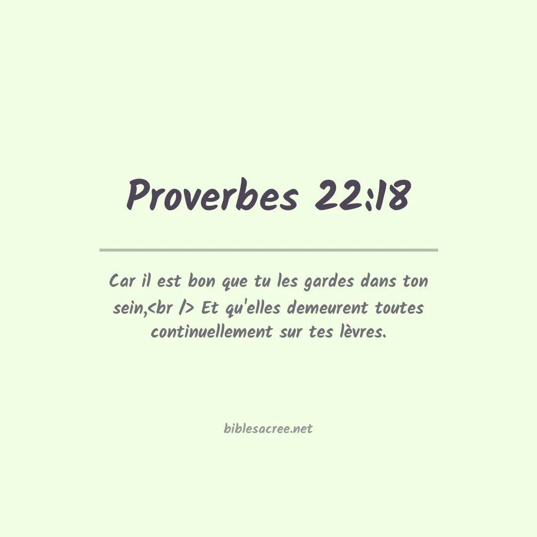 Proverbes - 22:18