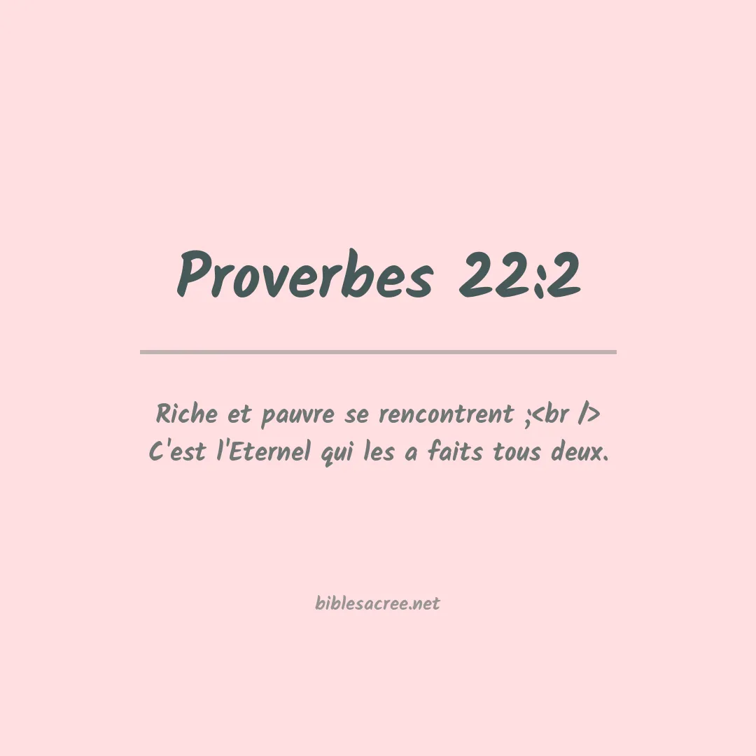 Proverbes - 22:2