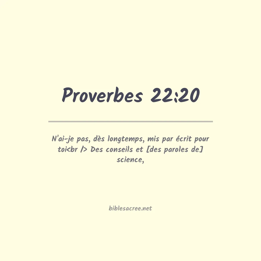 Proverbes - 22:20