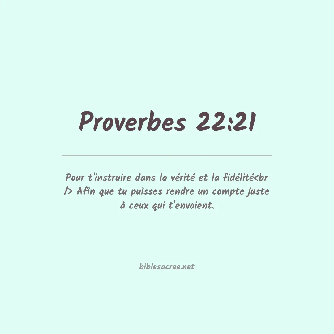 Proverbes - 22:21