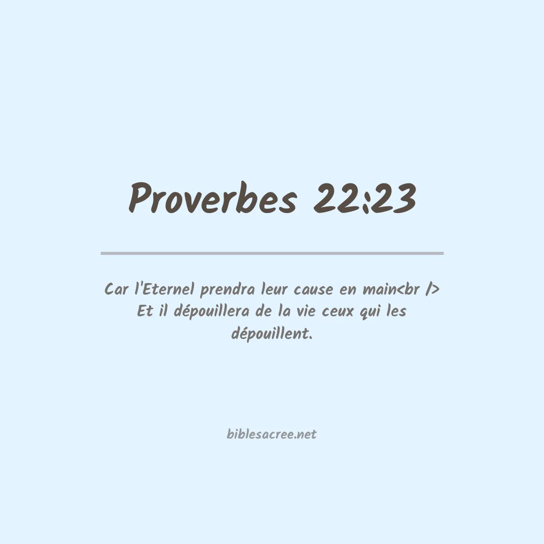 Proverbes - 22:23