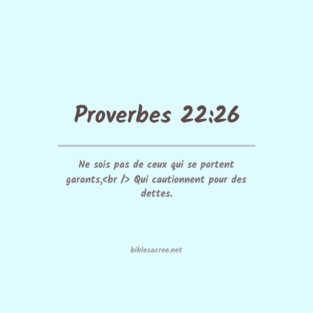 Proverbes - 22:26