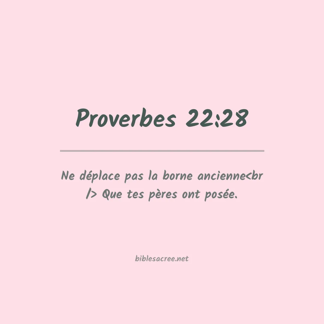 Proverbes - 22:28
