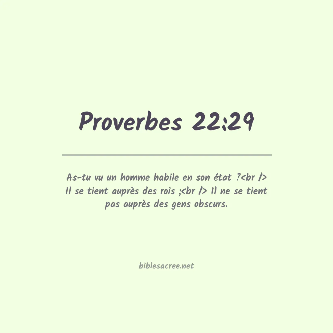 Proverbes - 22:29