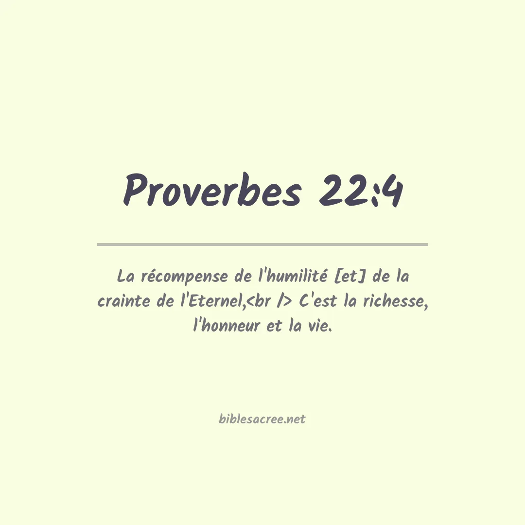 Proverbes - 22:4